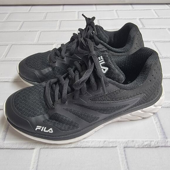Fila Memory Speedstride 4 5RM00928-013 Running Sneakers Black Women's Size 6 - Picture 1 of 7